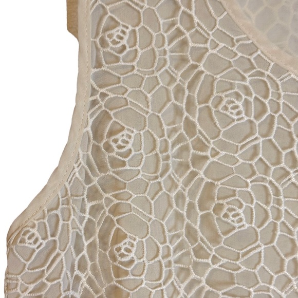 Anthropologie Ryu Cream Lace and Crochet Overlay Tunic NWT Large RT5758-S14 - Picture 4 of 13